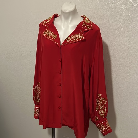 Diane Von Furstenburg silk blouse - Picture 2 of 8